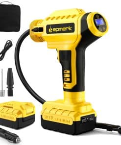 Inflador de neumáticos inalámbrico Lepmerk con medidor de