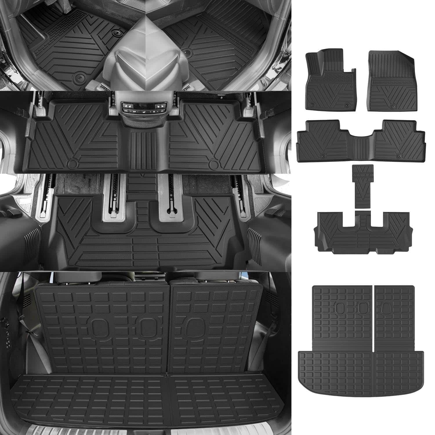 Tapete de piso 7&8 compatible con Hyundai Palisade + Forro