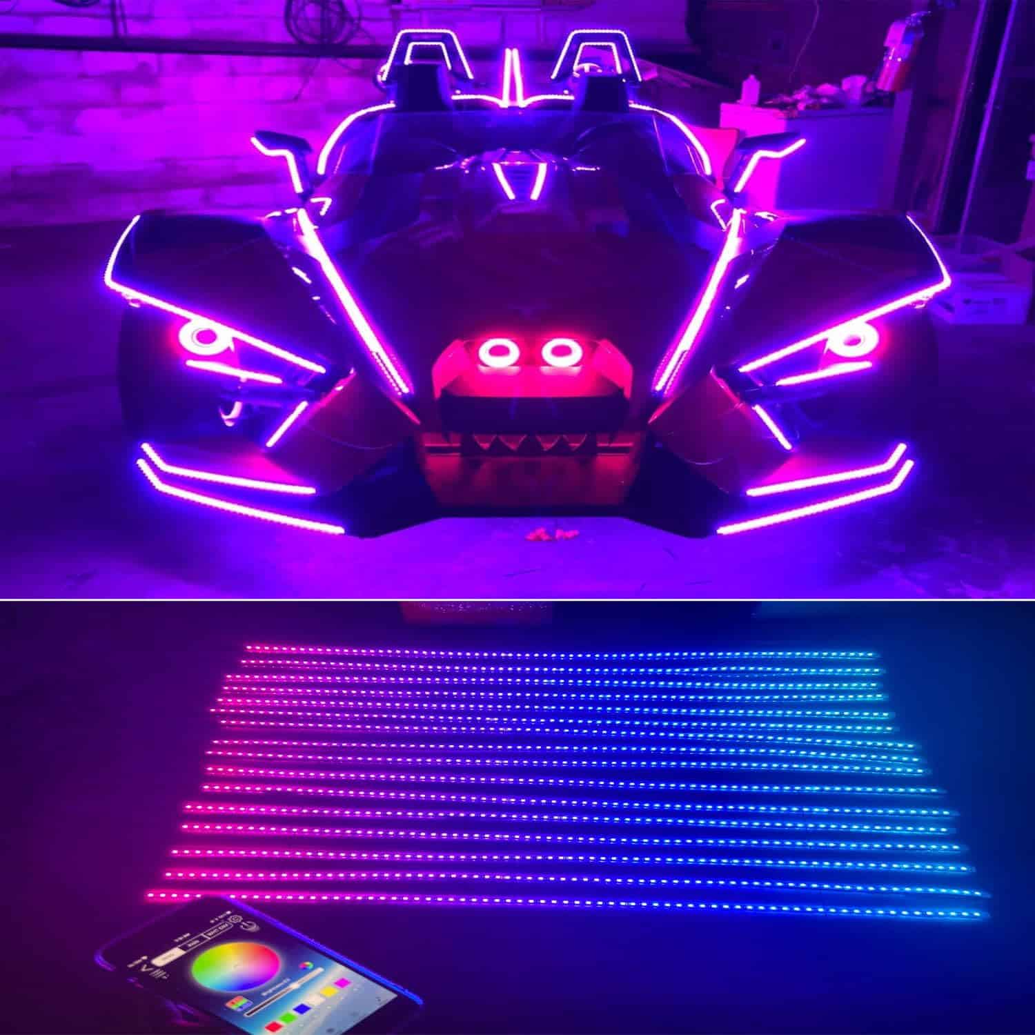 Tiras de luces RGB + color sólido + color de ensueño de