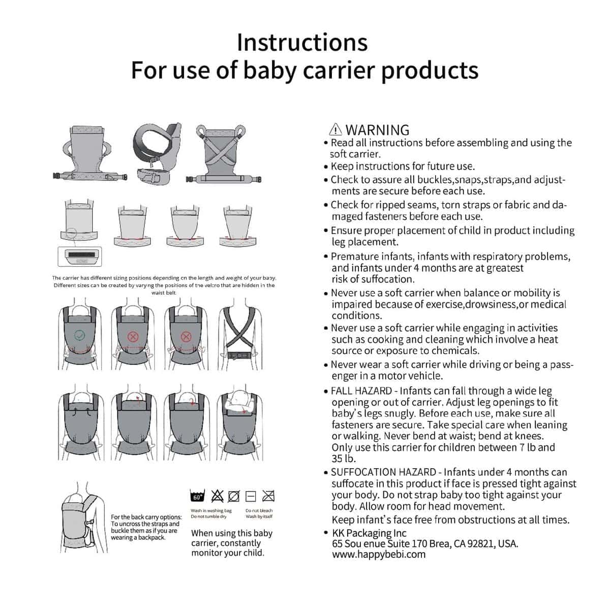 Mochila Portabebés �NEST BLANCHE� para recién nacidos a - Imagen 6