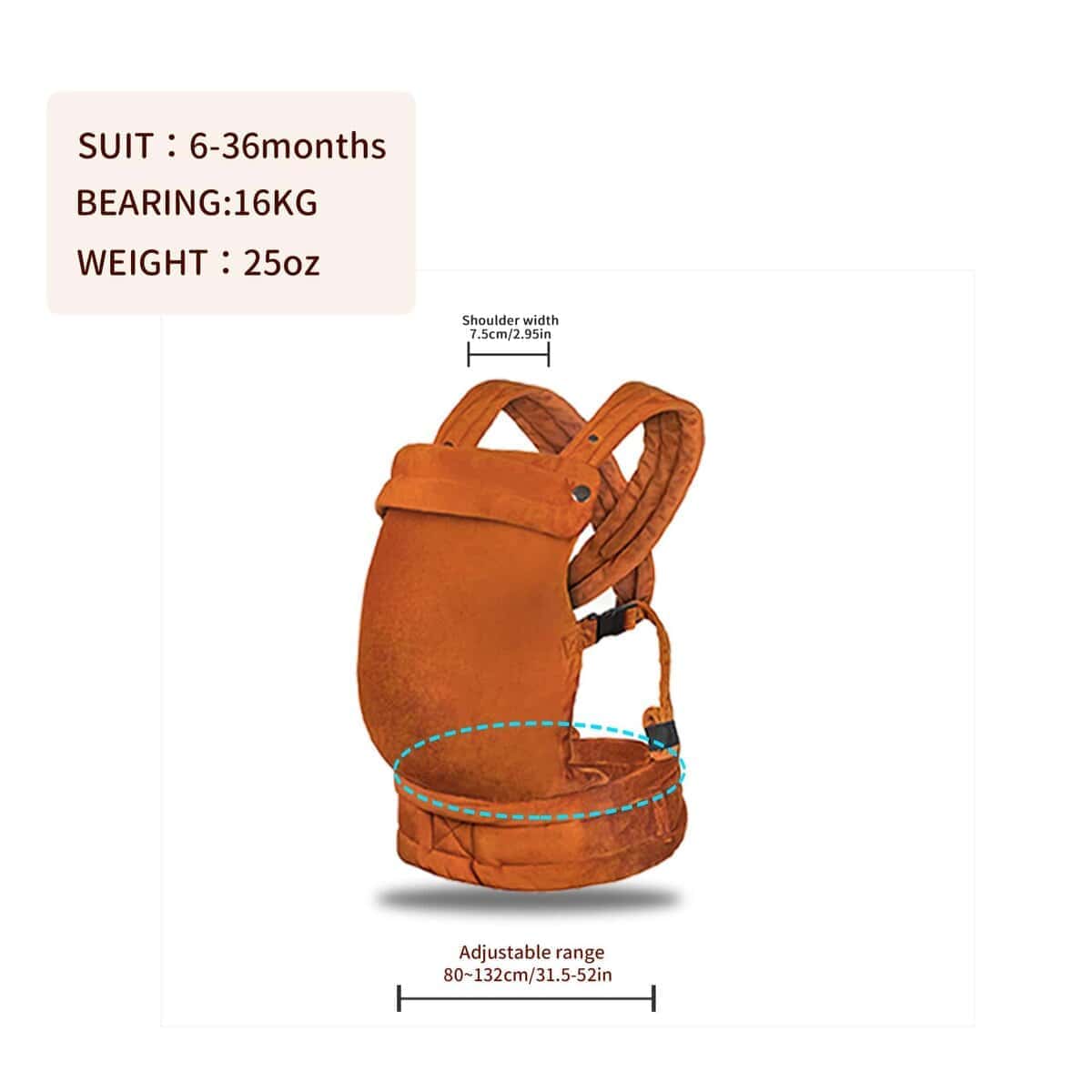 ¡Canguro NEST BLANCHE para recién nacidos a niños pequeños, - Imagen 3