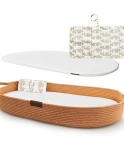 Cesta de Cambio de Bebé Reforzada XL Yunioo con Almohadilla