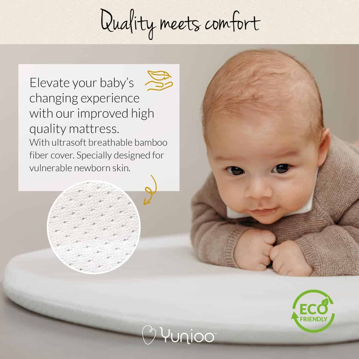 Cambiador de Bebé XL Reforzado Yunioo con Colchoneta de - Imagen 6