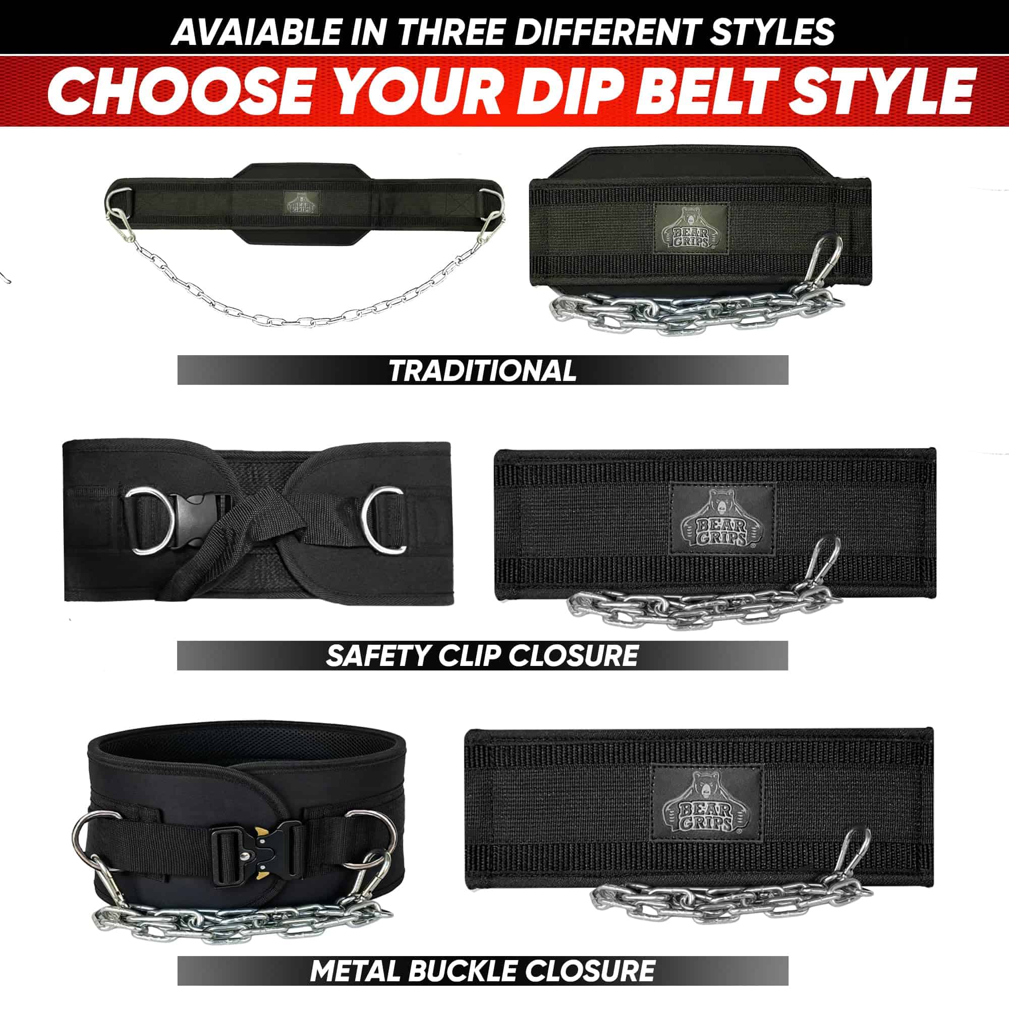 Cinturón de inmersión Bear Grips para -Negro - Imagen 3