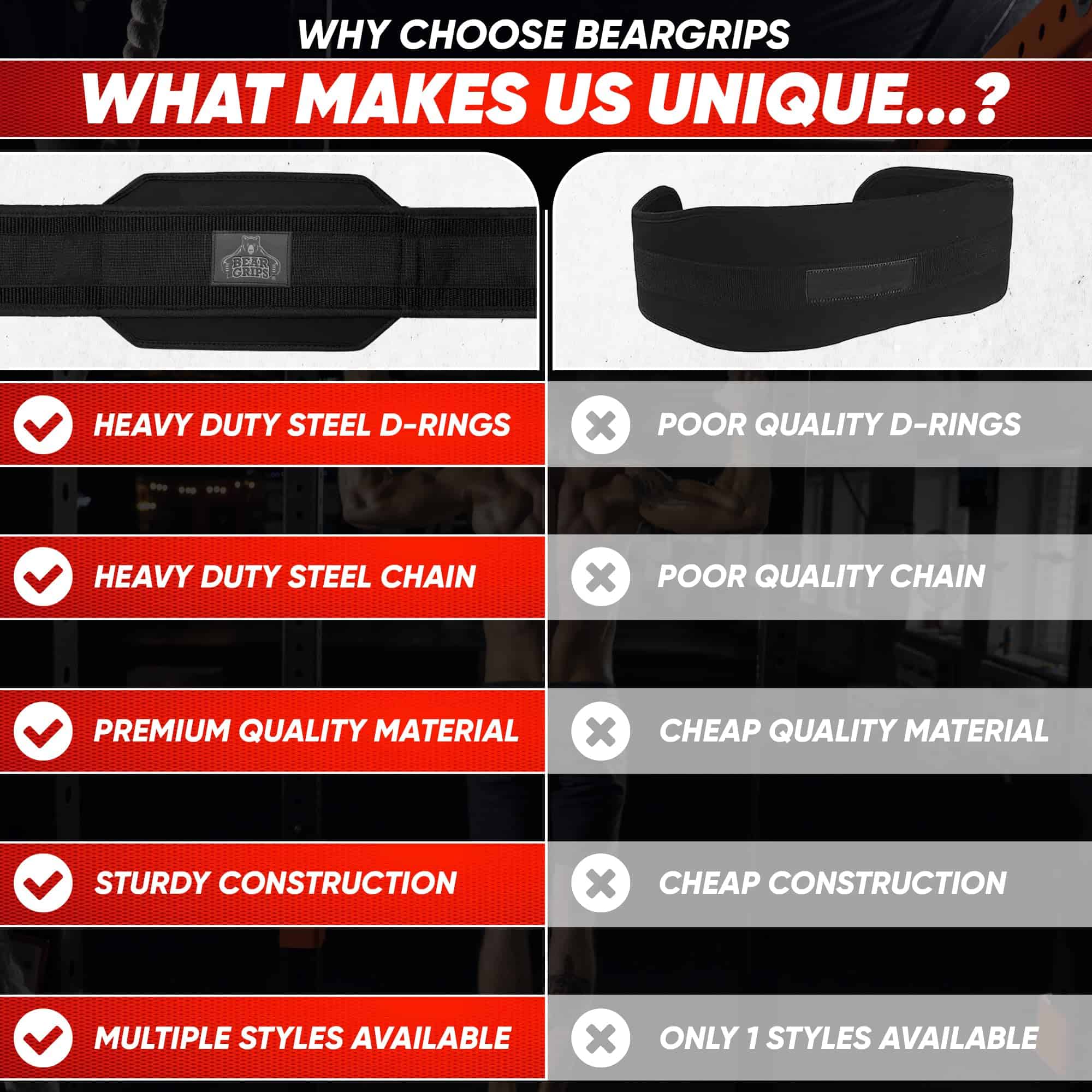 Cinturón de inmersión Bear Grips para -Negro - Imagen 7