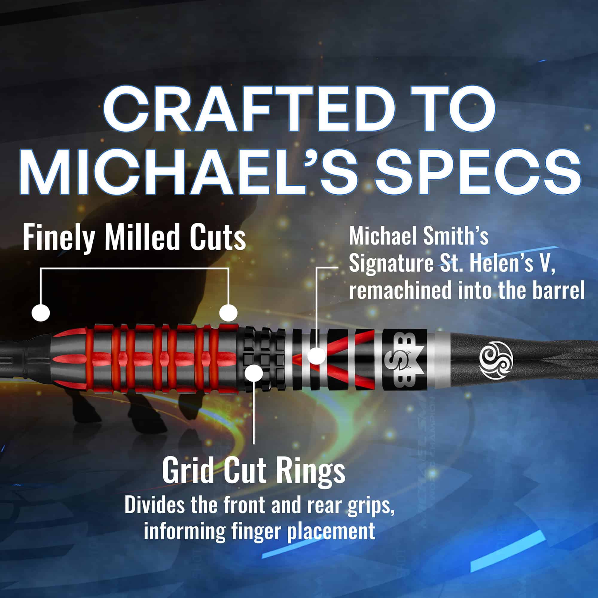 Dardos de Punta Blanda Shot! Darts, Michael Smith Tenacious - Imagen 5