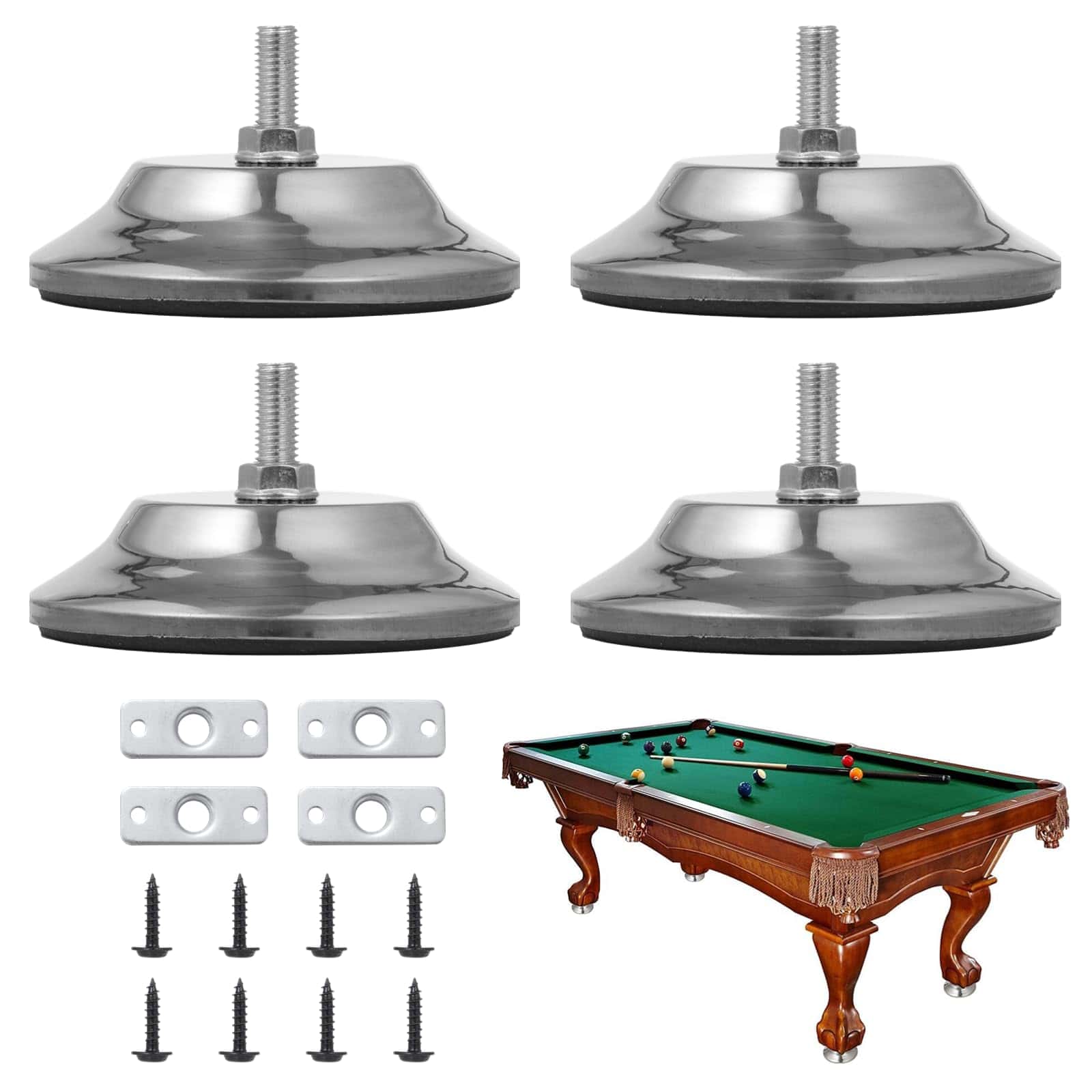 Niveladores de Pata de Mesa de Billar, Juego de 4 Piezas de