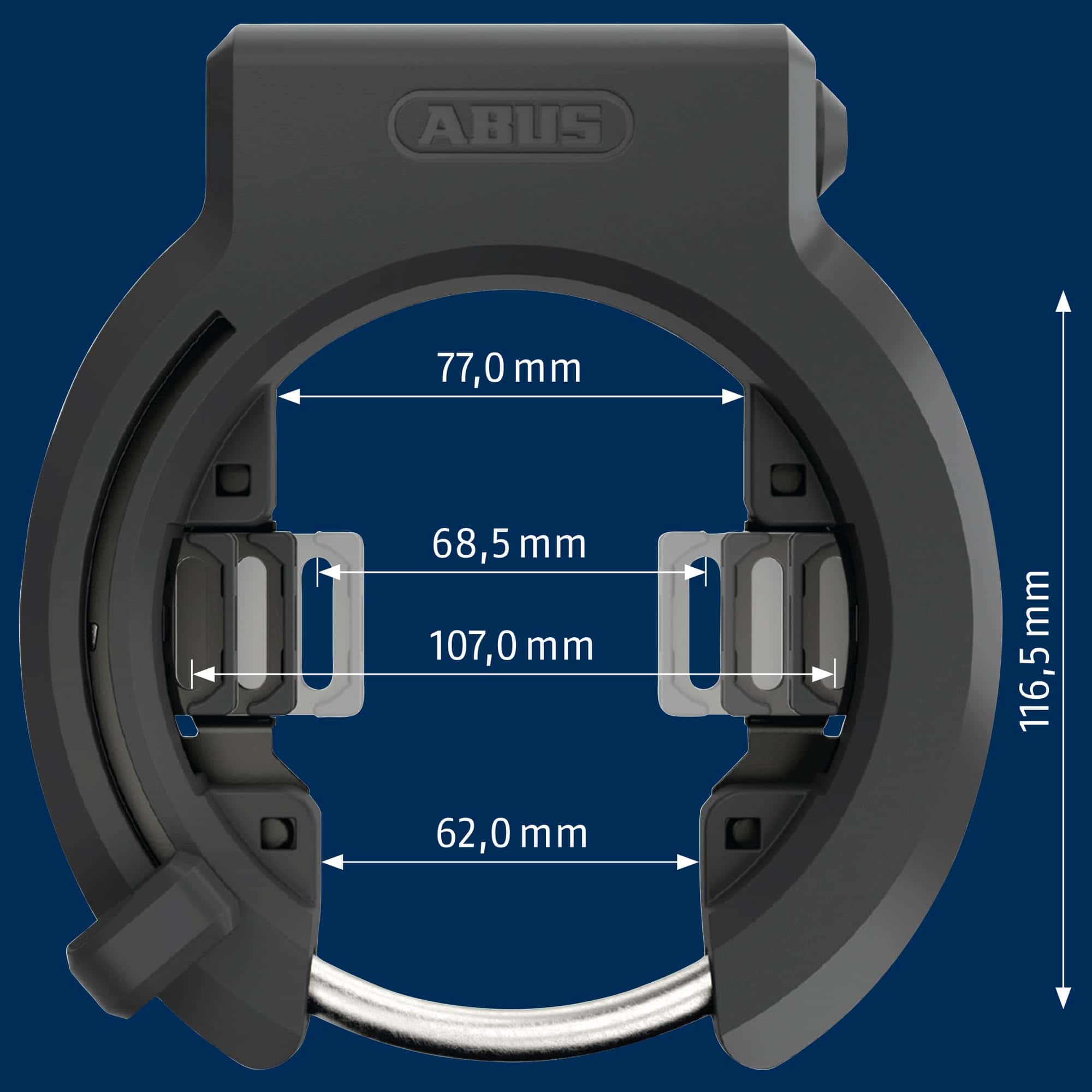 ABUS 2023 Candado de cuadro Granit Xplus 6950M AM NR BK, - Imagen 7