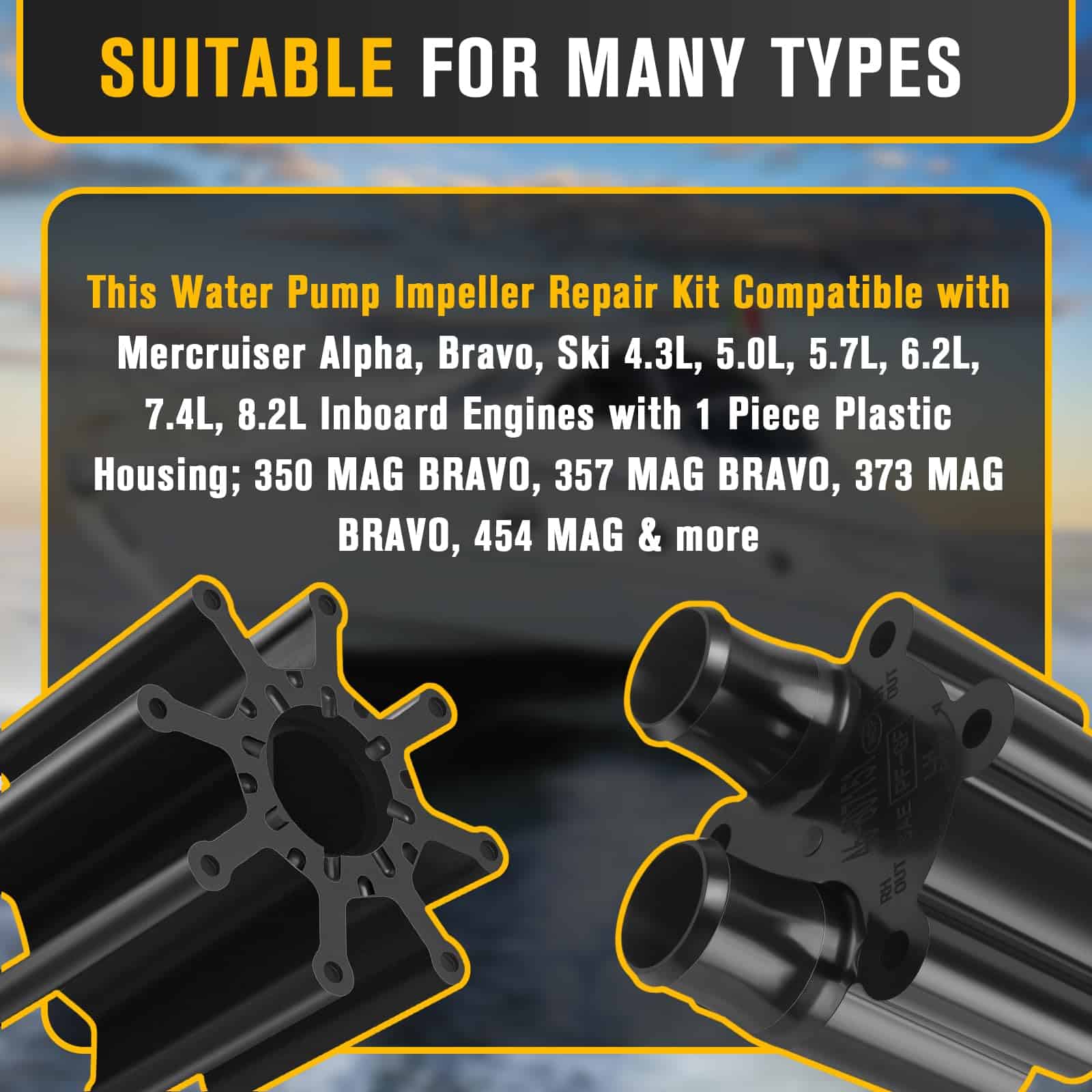 Kit de Impulsor de Bomba de Agua 807151A14 para Motores - Imagen 5