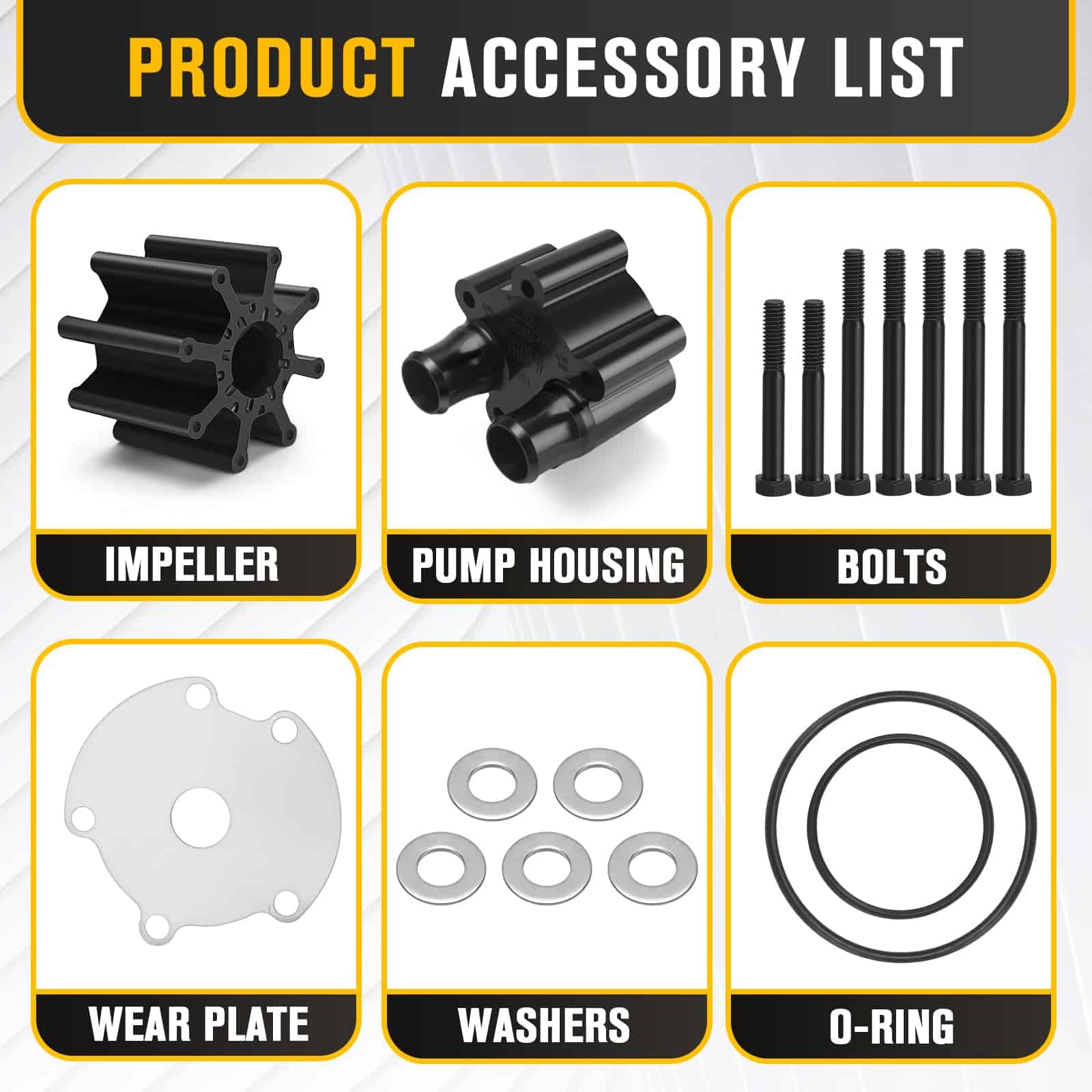Kit de Impulsor de Bomba de Agua 807151A14 para Motores - Imagen 7
