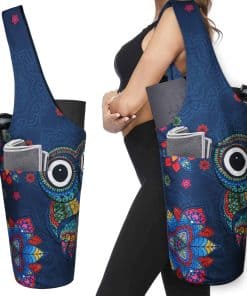 Bolso de transporte para tapete de yoga con diseño de búho