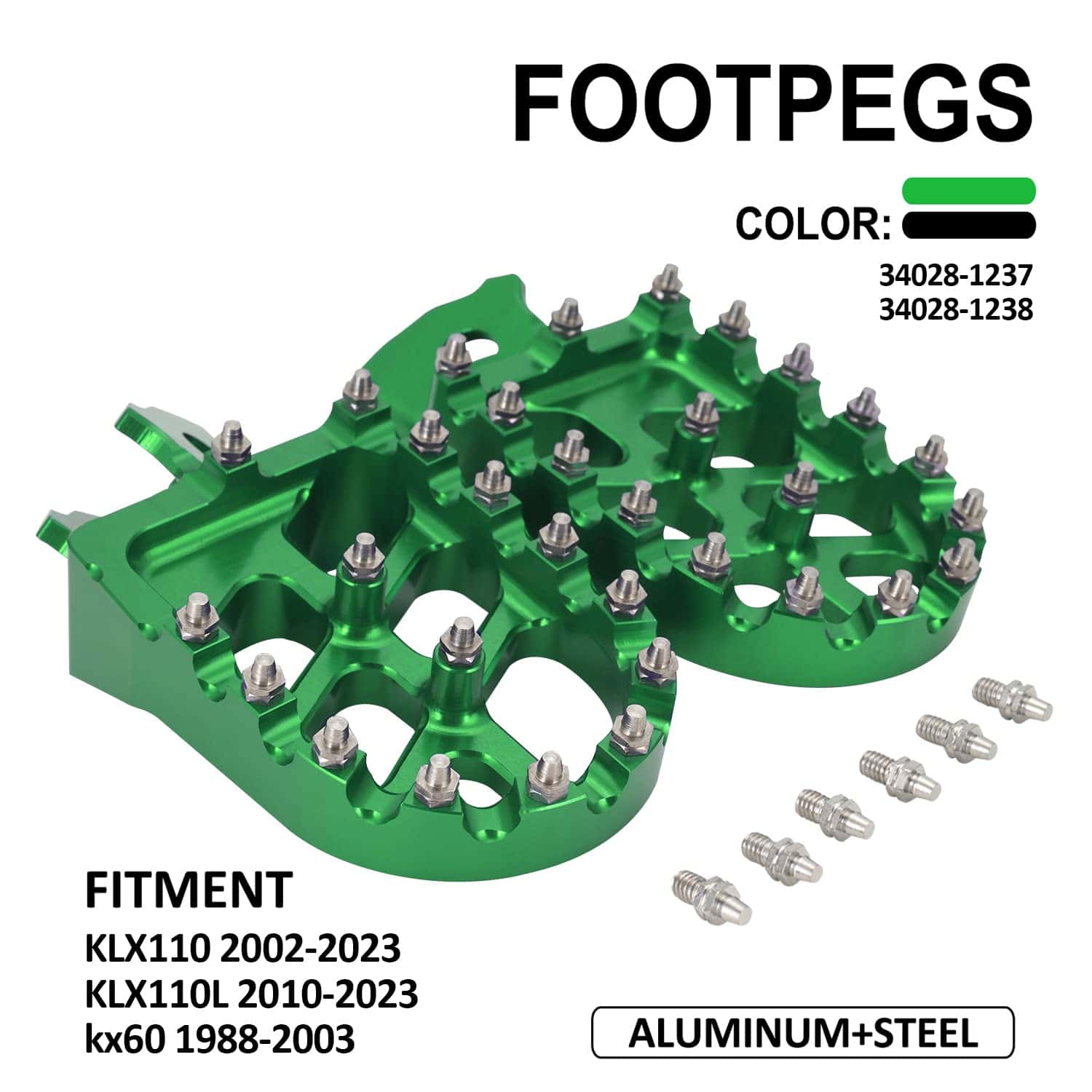 AnXin Reposapiés para Motocicleta Reposapiés Pedales de Pie - Imagen 3