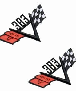 Emblema de guardabarros personalizado 383 -Negro Rojo