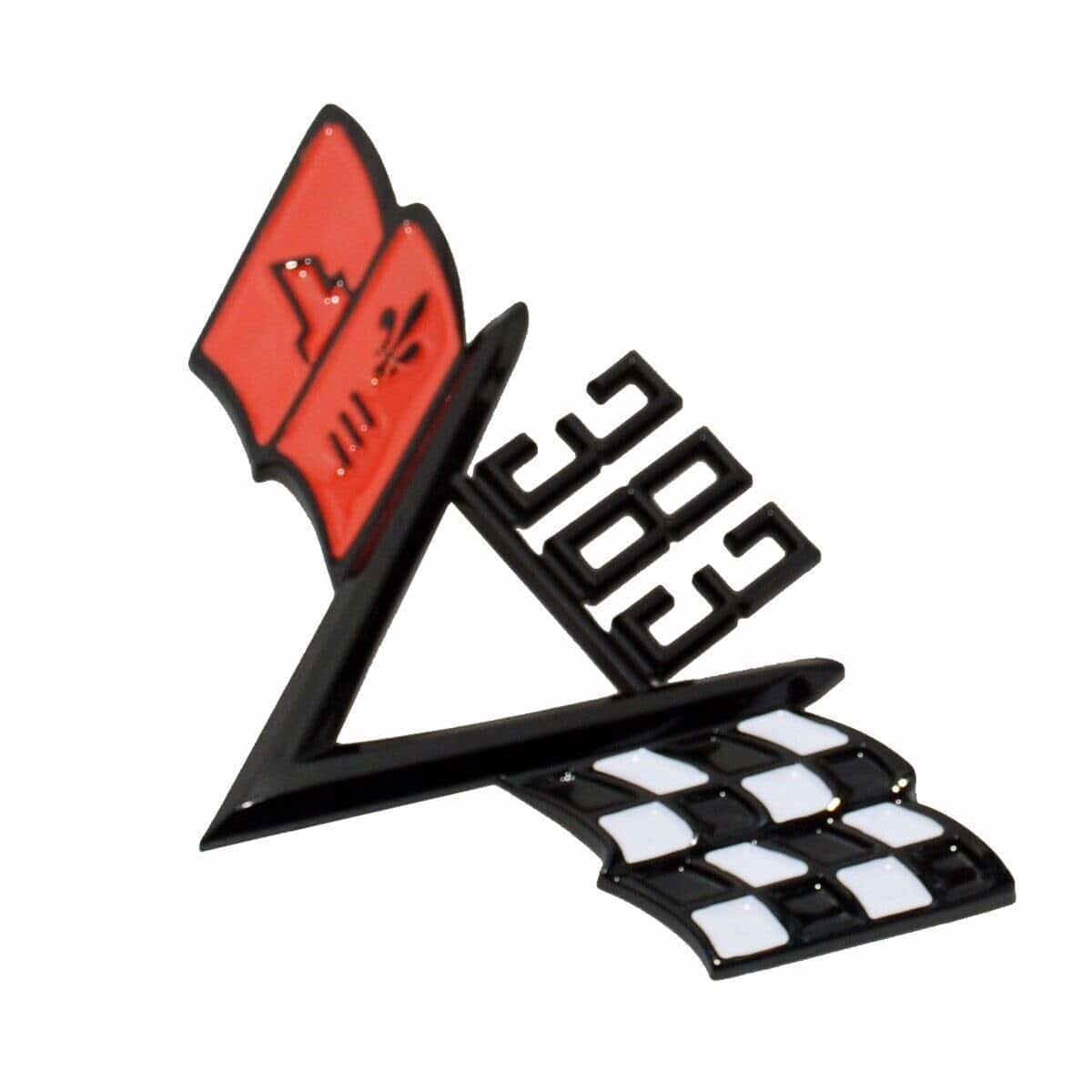 Emblema de guardabarros personalizado 383 -Negro Rojo - Imagen 4