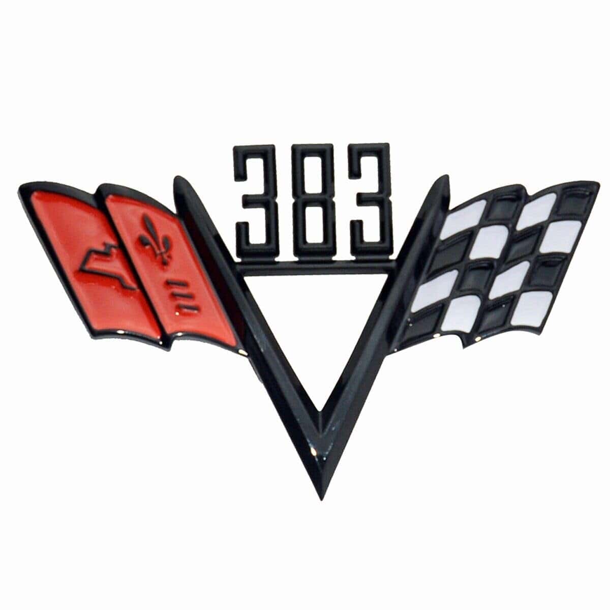 Emblema de guardabarros personalizado 383 -Negro Rojo - Imagen 3
