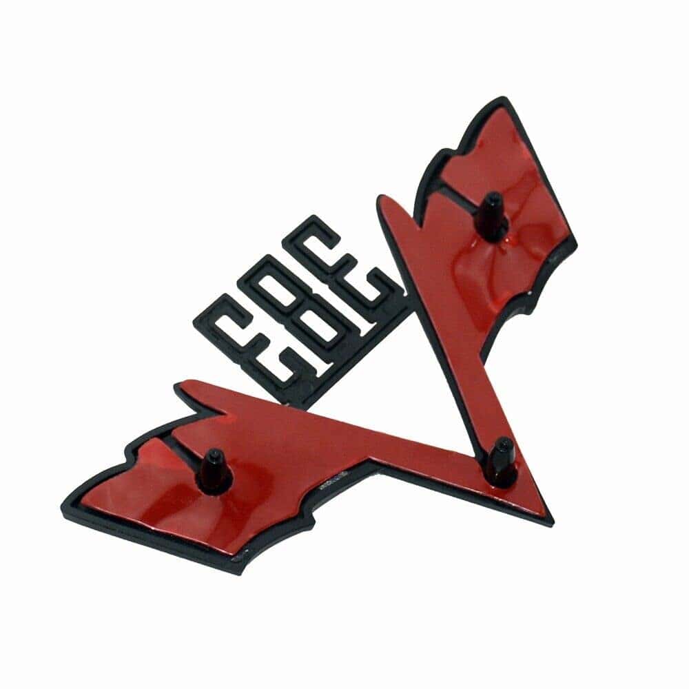 Emblema de guardabarros personalizado 383 -Negro Rojo - Imagen 5