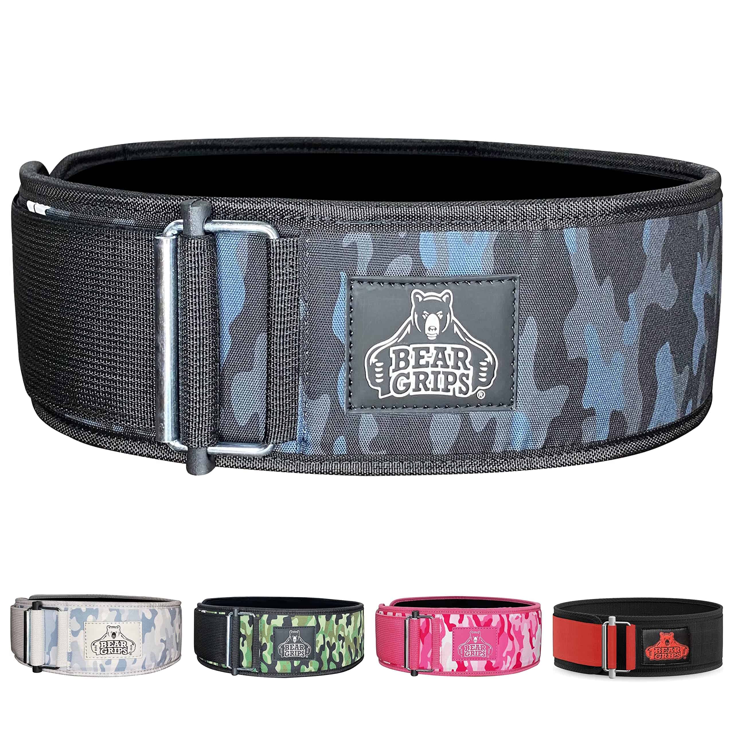 Cinturón de Levantamiento de Pesas Bear Grips, -Negro Camufl