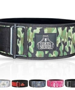 Cinturón de Levantamiento de Pesas Bear Grips, -Verde Camufl