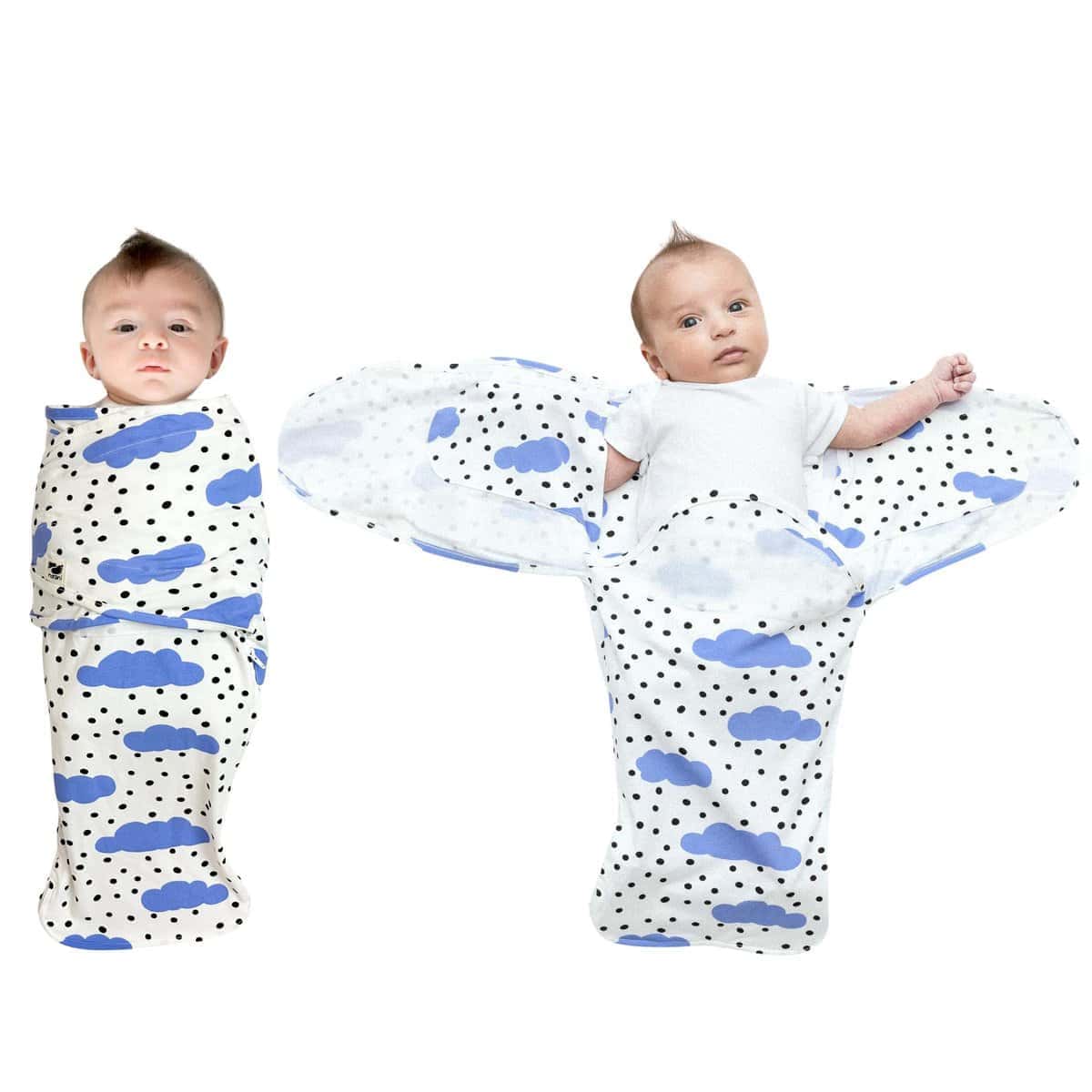Norani Baby Snugababe Swaddle Pod para -Nubes