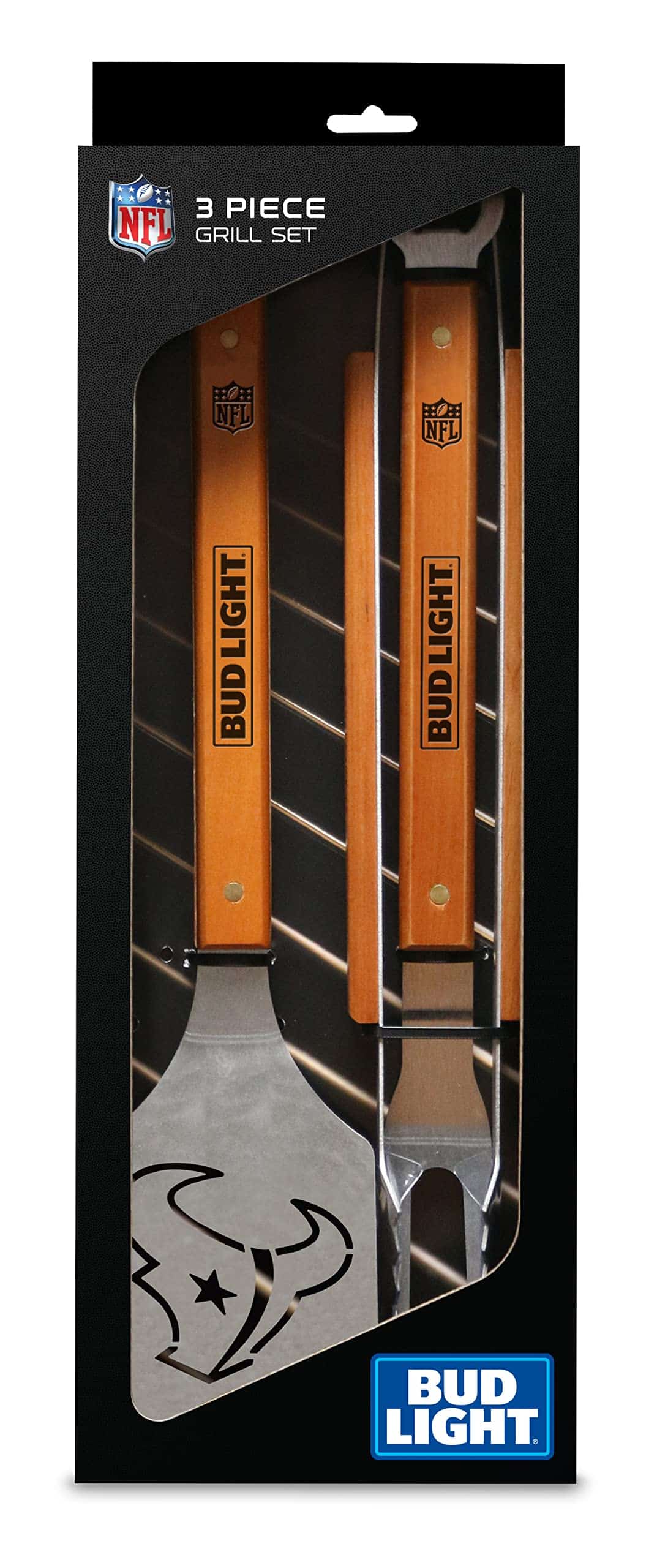 NFL & Bud Light Juego de Parrilla BBQ de 3 Piezas con Logo - Imagen 6