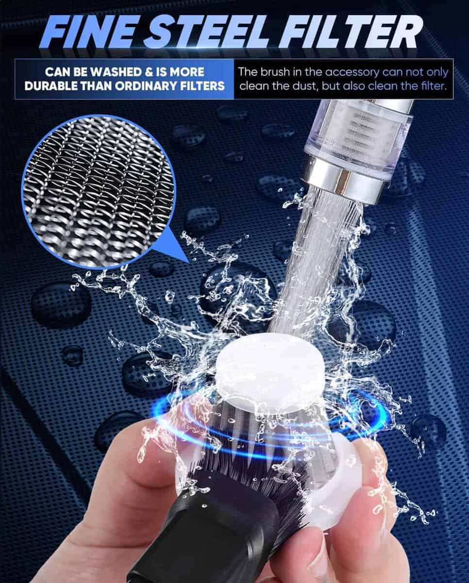 Aspiradora de Coche Portátil sin Cable 3 en 1 Saker con - Imagen 6