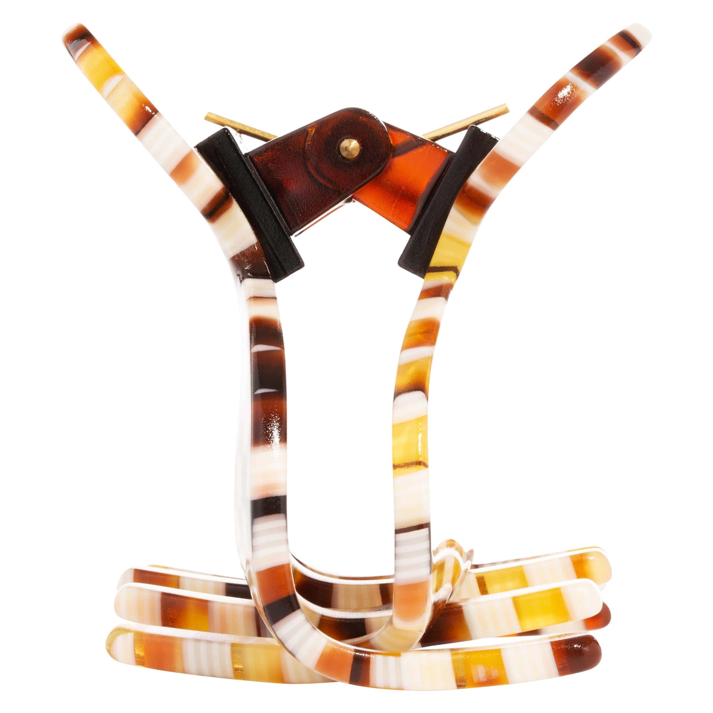 Francia Luxe Pequeño Clip de Garra de Alta Costura, Damier - Imagen 7