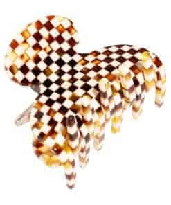 Francia Luxe Pequeño Clip de Garra de Alta Costura, Damier