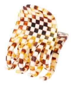 France Luxe Double Tooth Claw Clip, Chequered Board