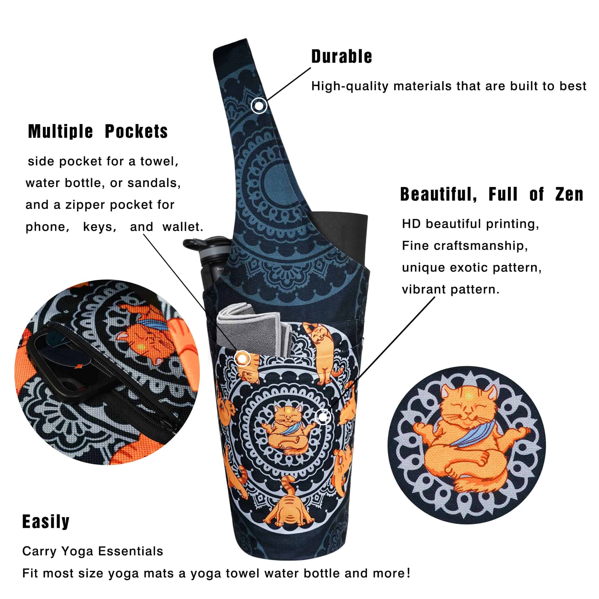 Bolsa de yoga BagYG - Bolso largo con bolsillos que - Imagen 3