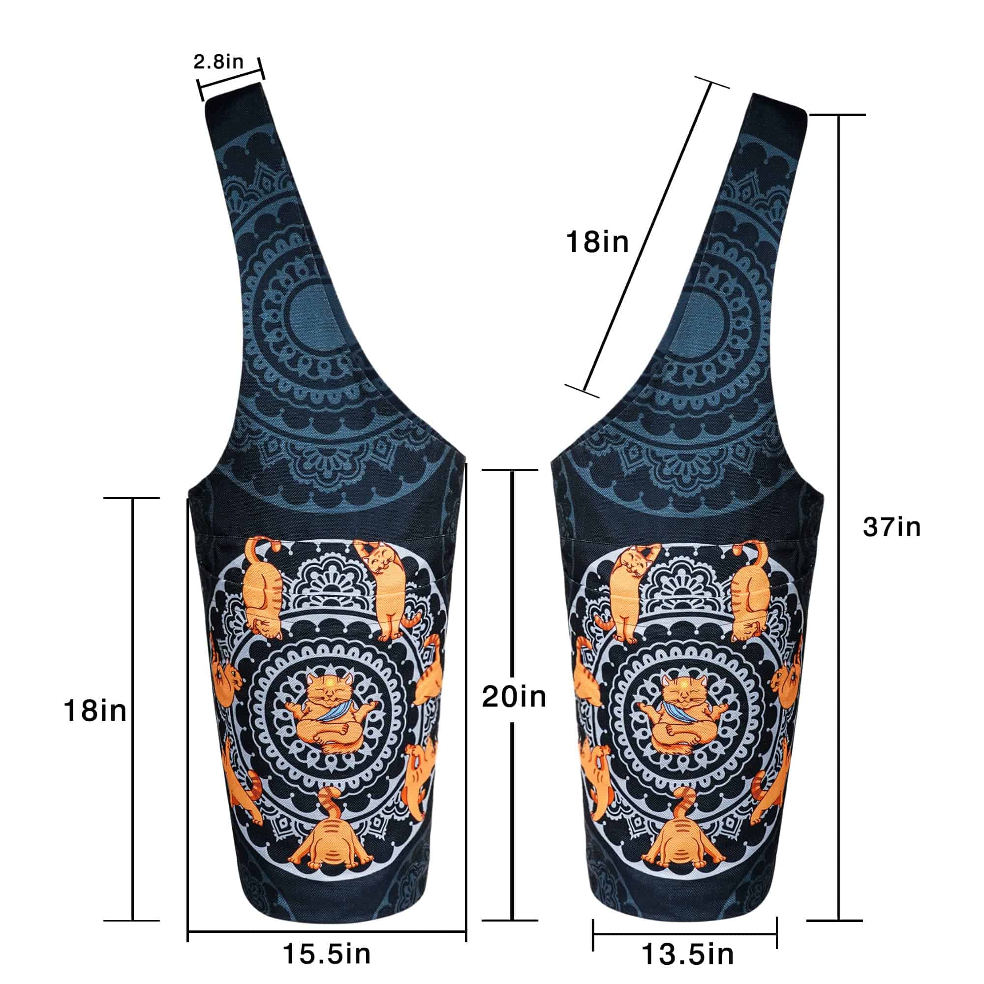 Bolsa de yoga BagYG - Bolso largo con bolsillos que - Imagen 5