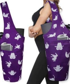 Bolso para Tapete de Yoga con Bolsillo -Morado