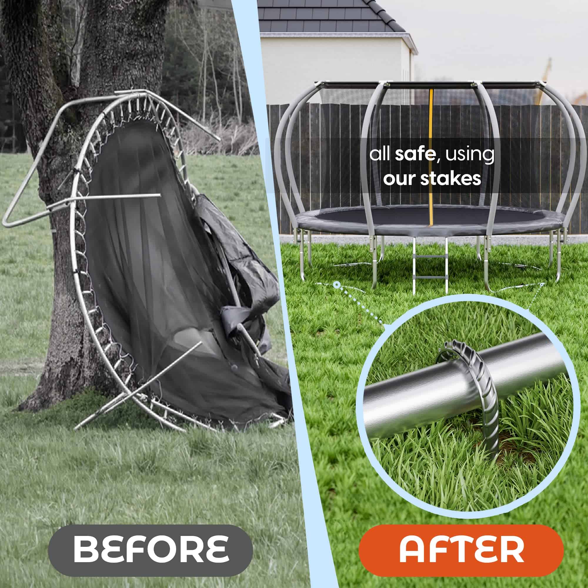 Anclajes de Trampolín Ultrarresistentes Happin para Viento - Imagen 3