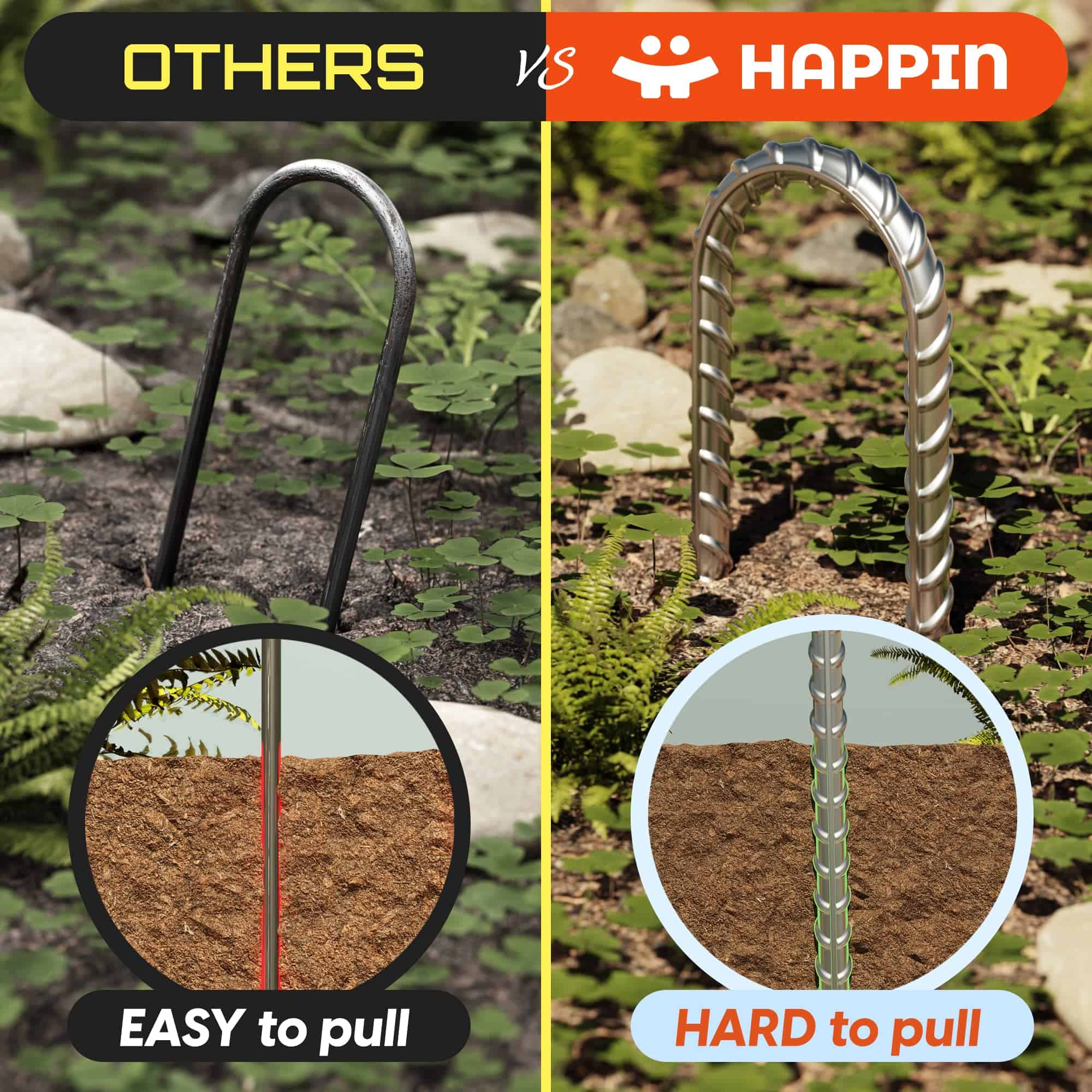 Anclajes de Trampolín Ultrarresistentes Happin para Viento - Imagen 7