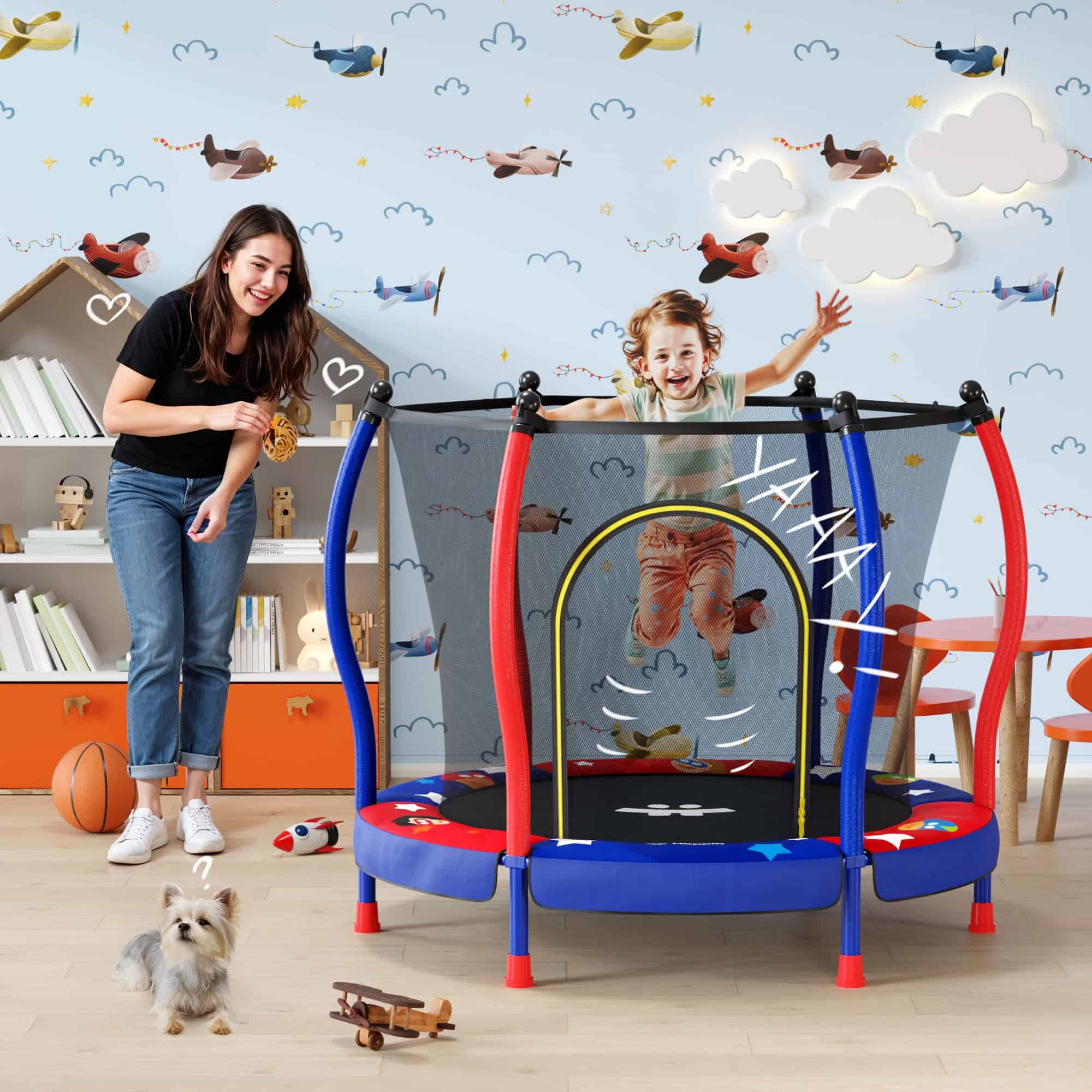 Trampolín para Niños de 55 Pulgadas para Interiores & - Imagen 3