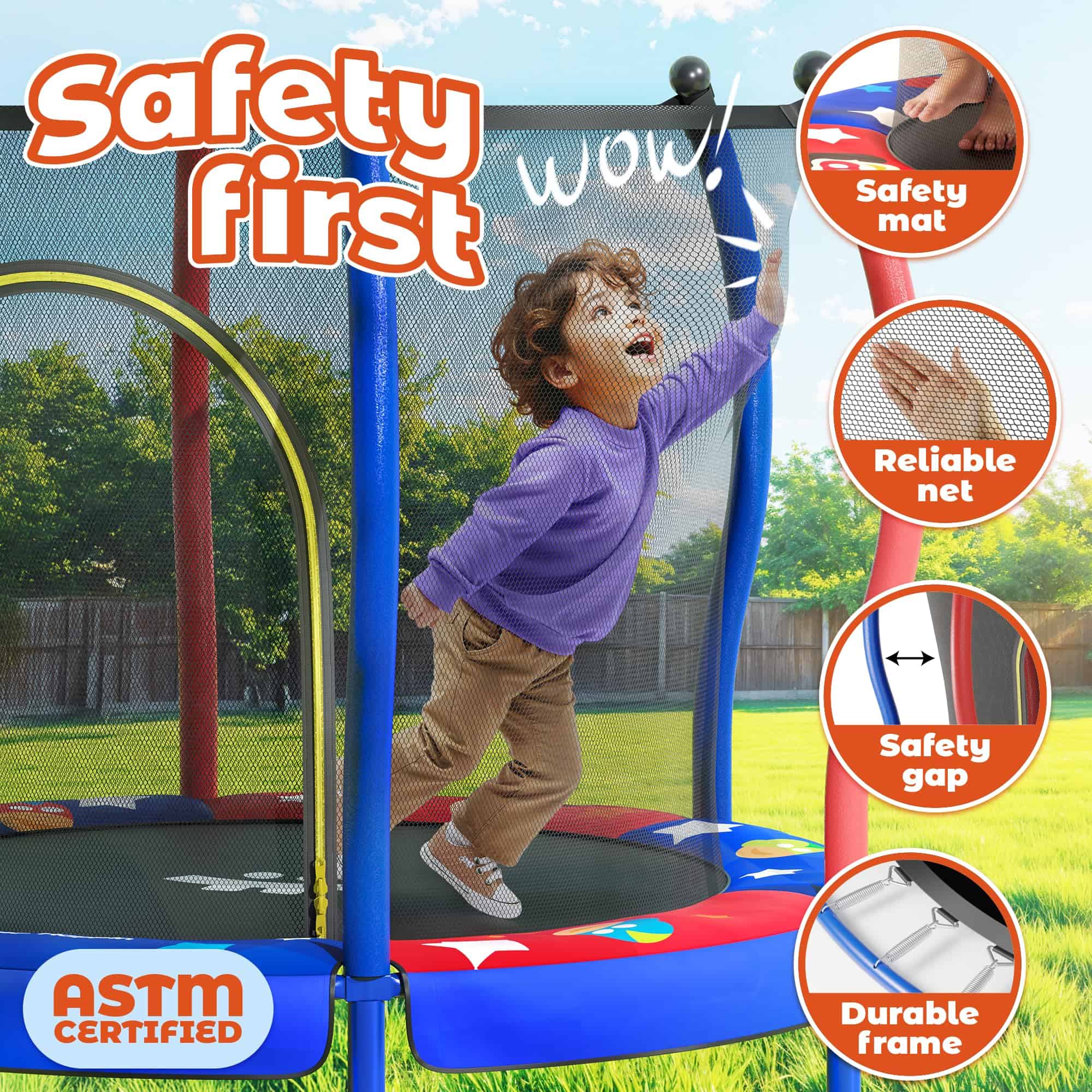 Trampolín para Niños de 55 Pulgadas para Interiores & - Imagen 6