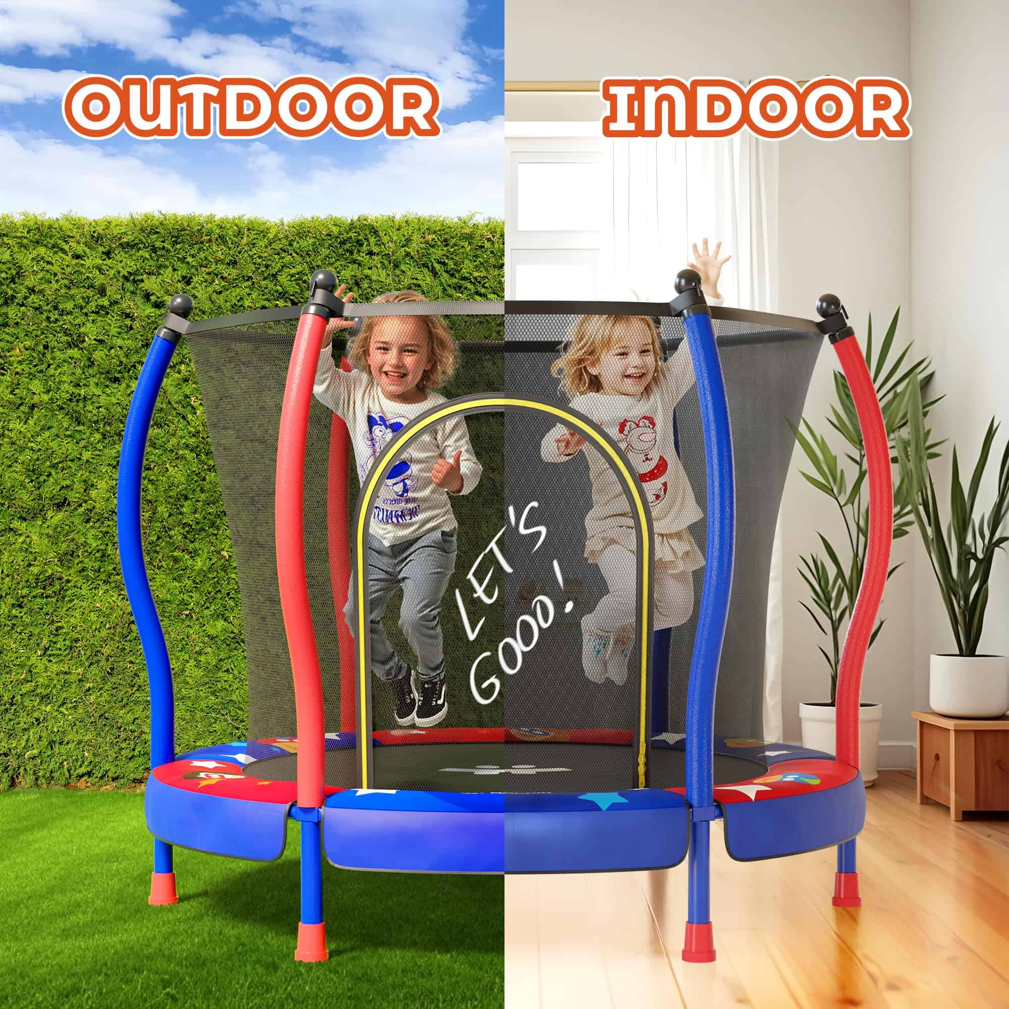 Trampolín para Niños de 55 Pulgadas para Interiores & - Imagen 4