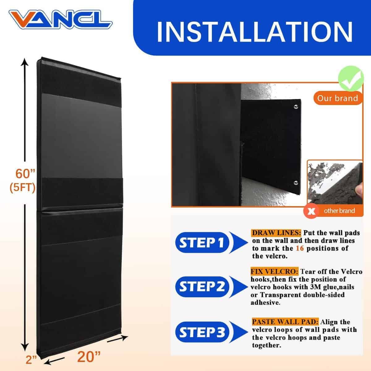 Panel de Protección de Pared para Gimnasio VANCL - - Imagen 3