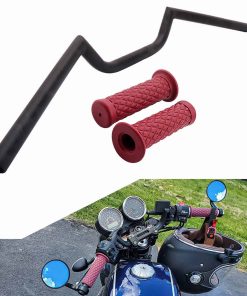 Manillar de Motocicleta 7/8'' 22MM con Puños de Goma Estilo