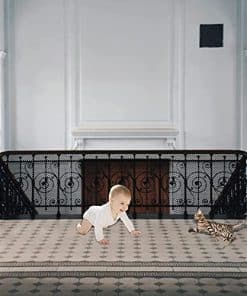 JIFTOK Baby Gate for Stairs, Guardia para Barandillas para