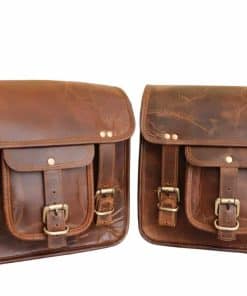 Juego de 2X Bolsa de cuero para motocicleta American Blue