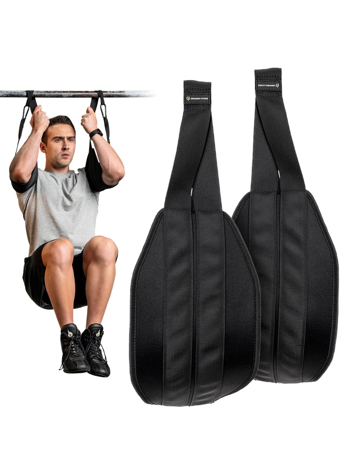 Gradient Fitness Hanging Ab Straps (paquete de 2), Correas