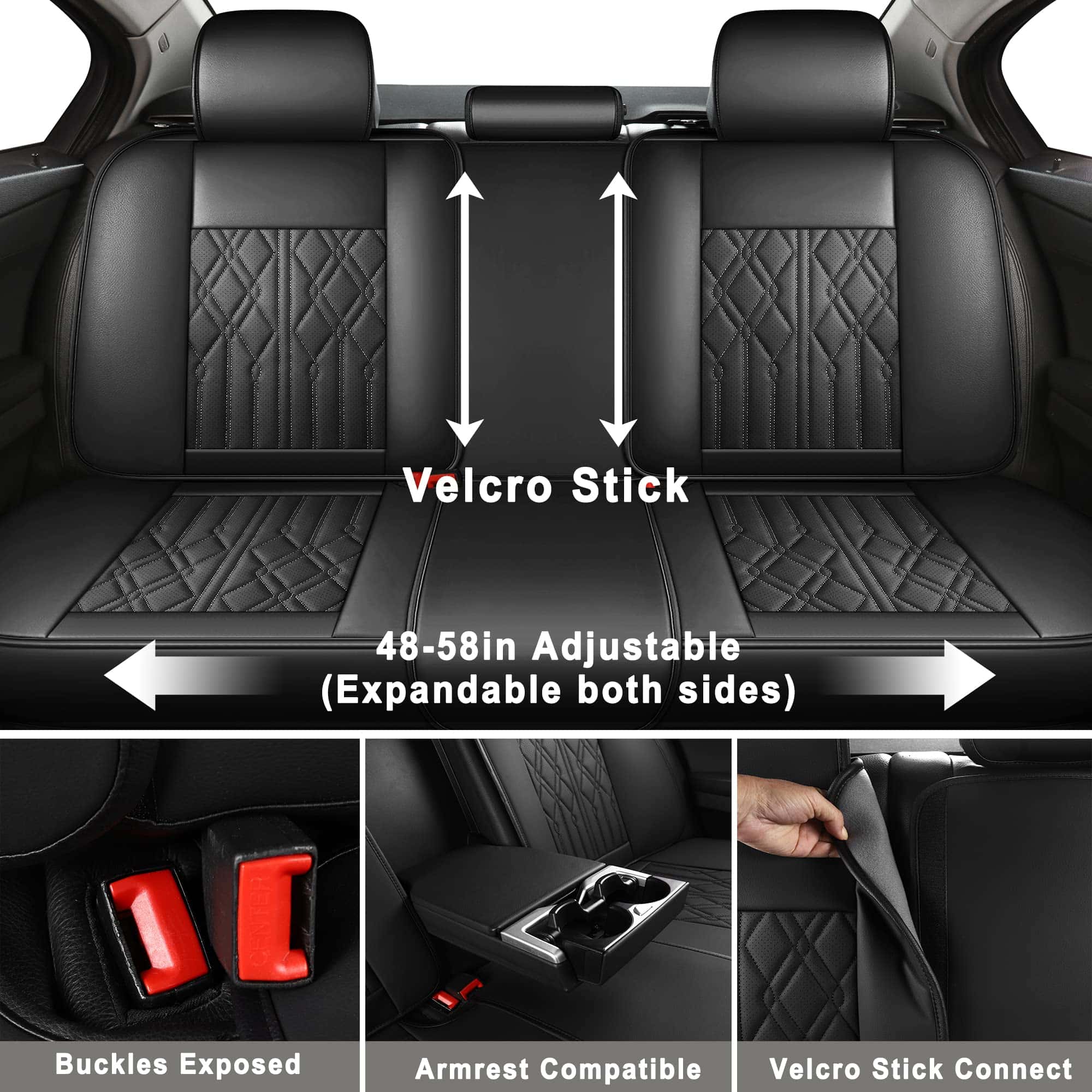 Fundas de Asiento para Coche Huidasource Juego Completo, - Imagen 5