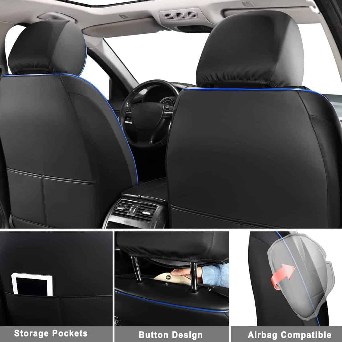 Cubiertas para Asientos de Coche, Juego Completo, Fundas de - Imagen 5