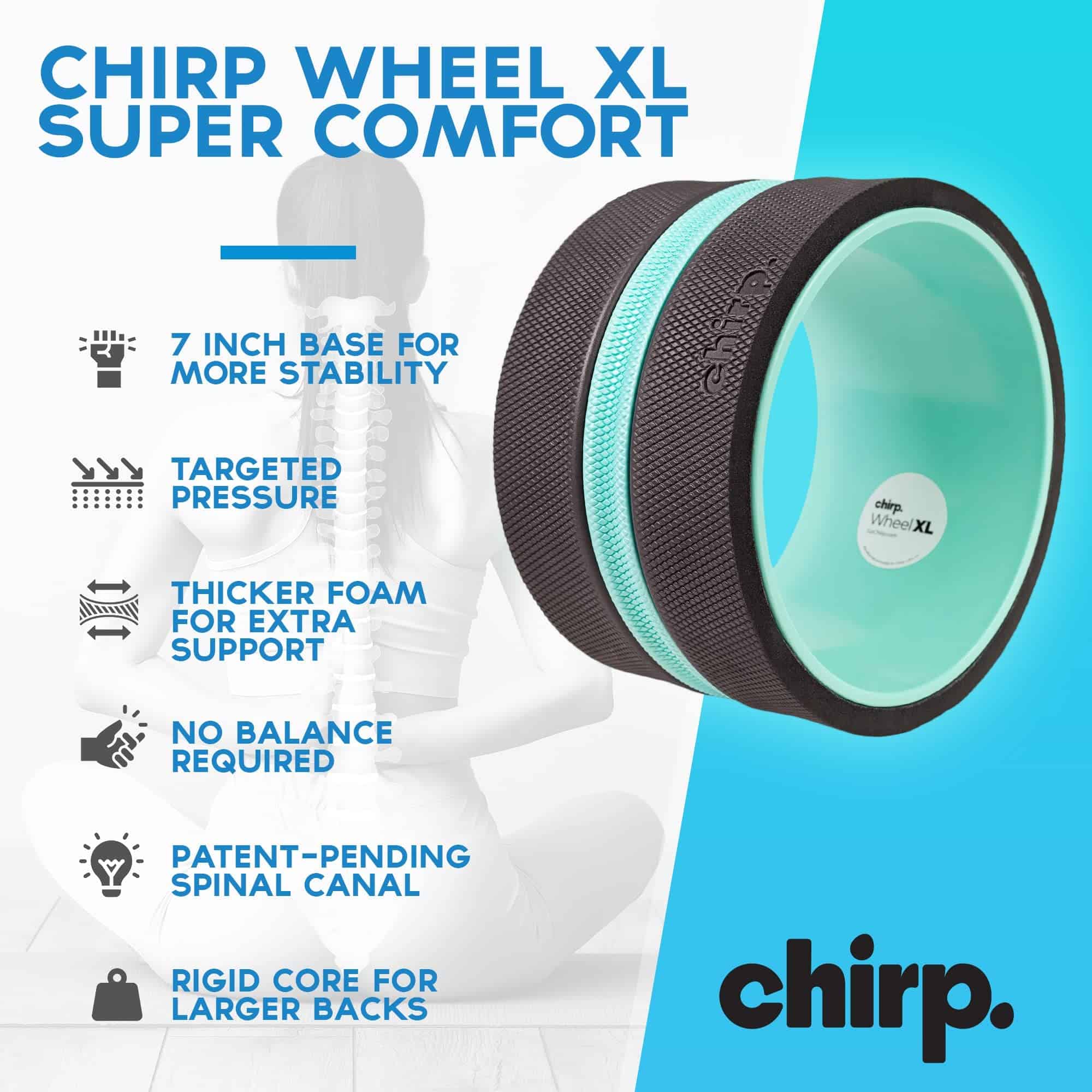 Chirp Wheel XL - Rodillo de Masaje para la Espalda Súper - Imagen 9