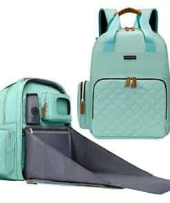 Mochila de pañales WITSTEP con estación de cambio, Verde