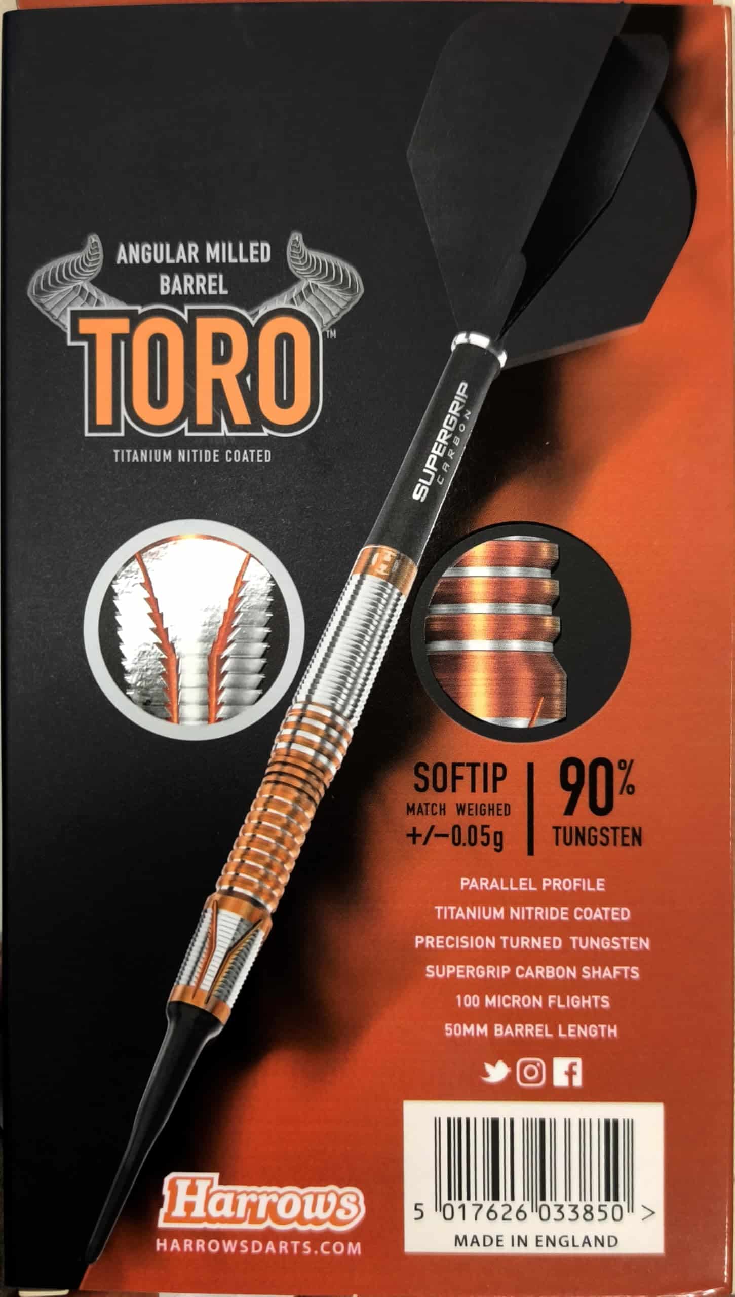 Dardos de Punta Suave Harrows Toro de Tungsteno al 90% (18) - Imagen 9