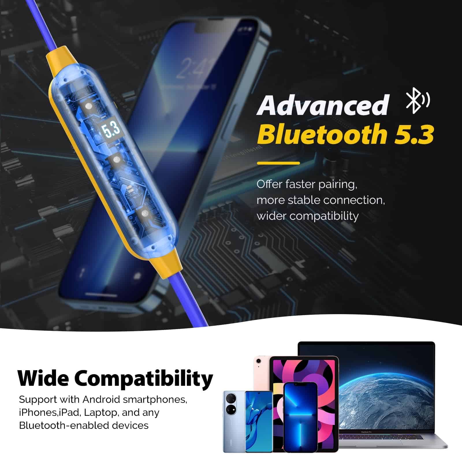 Auriculares Bluetooth MIPEACE para Trabajo, Audífonos - Imagen 7