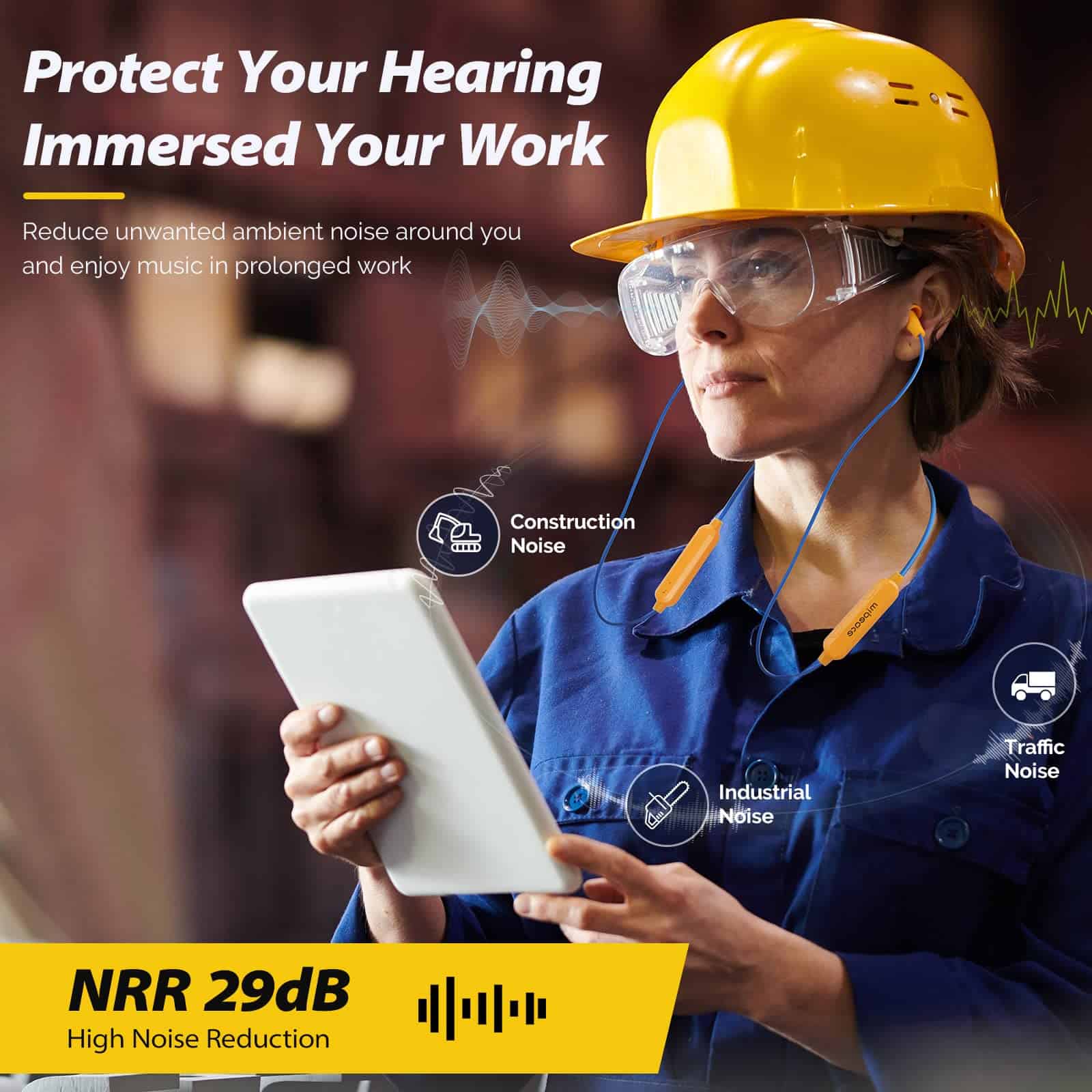 Auriculares Bluetooth MIPEACE para Trabajo, Audífonos - Imagen 3