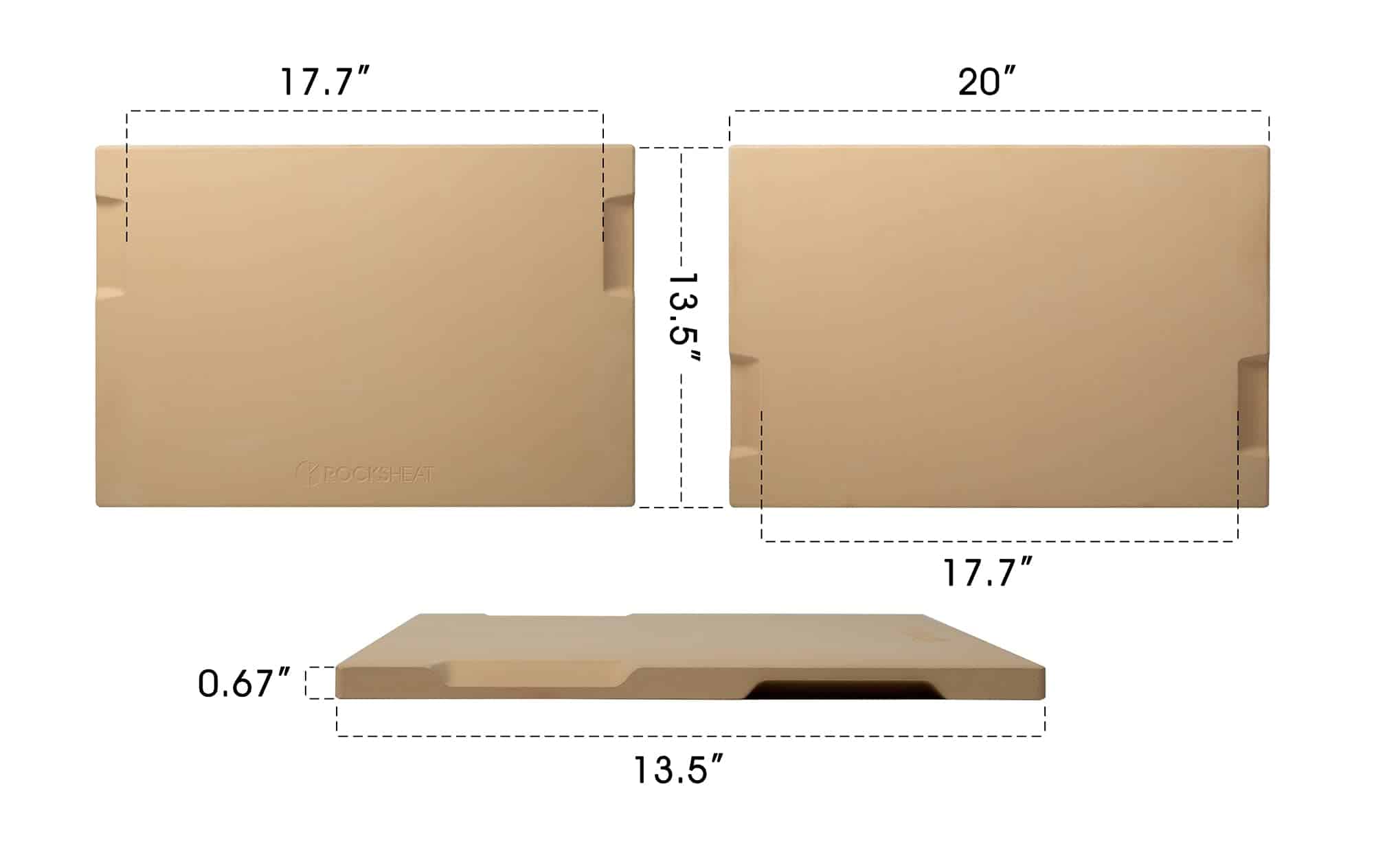 ROCKSHEAT Piedra para Pizza Grande, 20"x13.5" Piedra - Imagen 8
