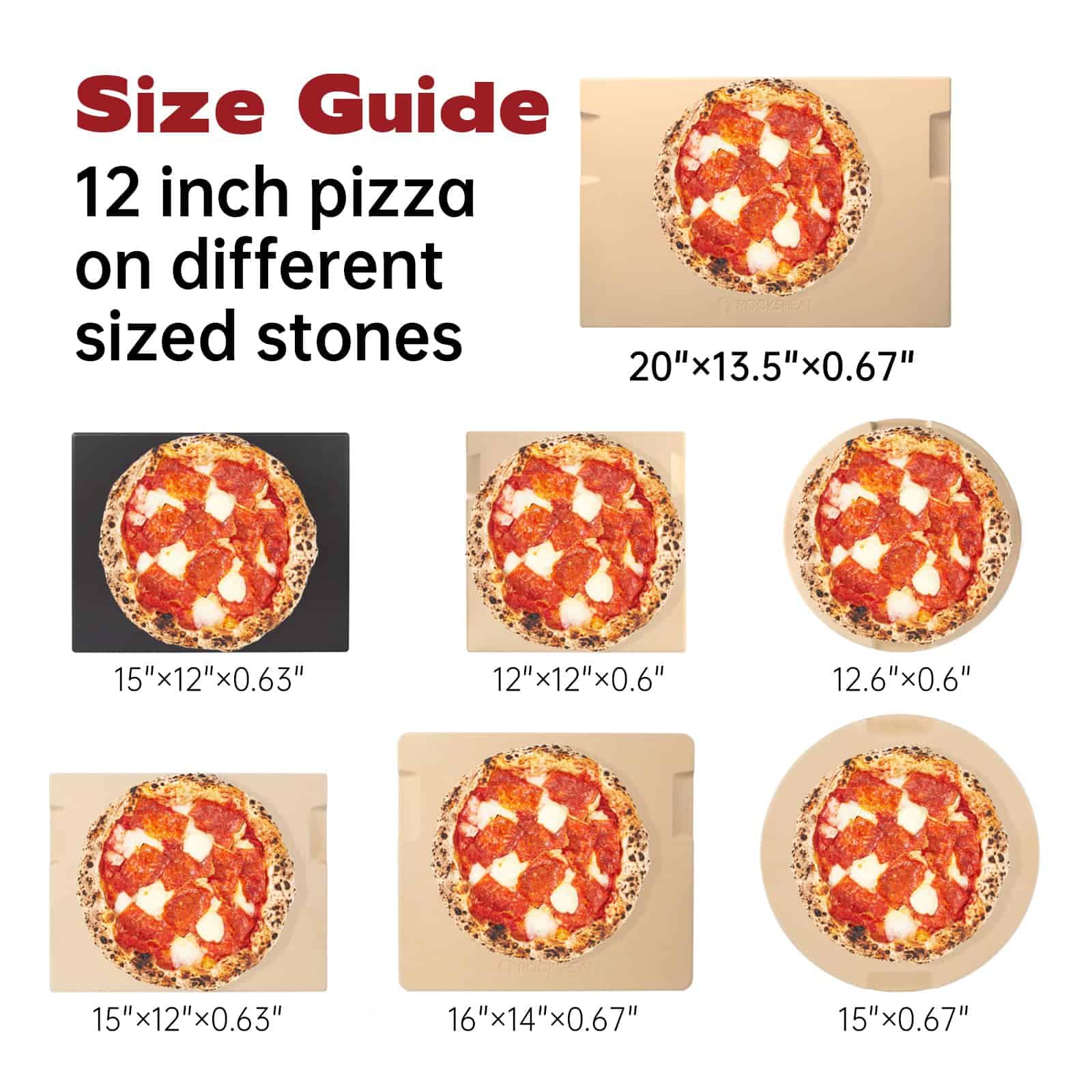 ROCKSHEAT Piedra para Pizza Grande, 20"x13.5" Piedra - Imagen 7